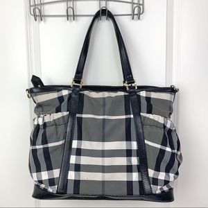 Burberry Black Nova Check Baby Tote Bag